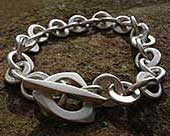 Chunky sterling silver chain bracelet