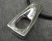 Mens chunky sterling silver pendant