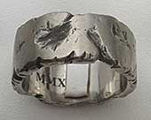Chunky silver ring for men
