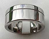 Chunky mens wedding ring