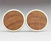 Wood and sterling silver earrings