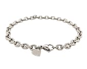 Titanium chain bracelet featuring a classic trace link design