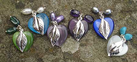 coloured heart necklaces