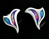 Colourful modern stud earrings