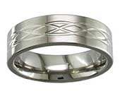 Contemporary Celtic titanium ring