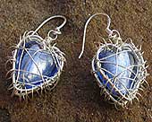 Contemporary heart shaped earrings