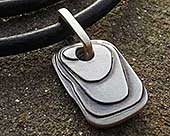 Contemporary mens silver pendant