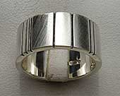 Contemporary mens sterling silver ring