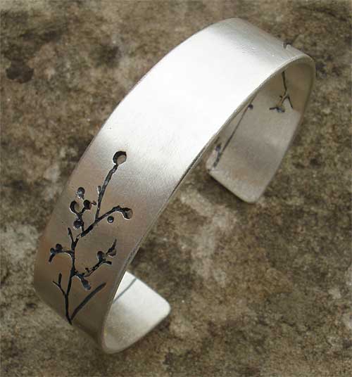 contemporary silver bracelet