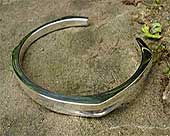 Contemporary silver cuff bracelet
