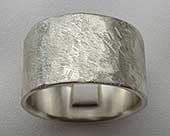Contemporary silver ring for men