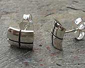 Silver stud earrings