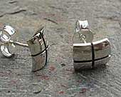 Contemporary sterling silver earrings