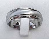 Contemporary titanium wedding ring