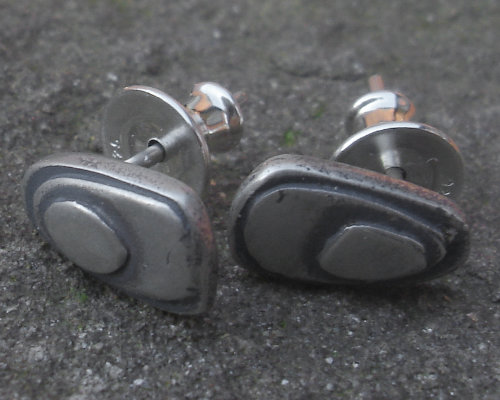 Unusual sterling silver dangly earrings