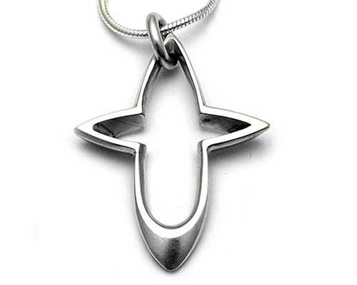 silver cross necklace