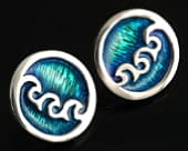 Cute ocean waves stud earrings