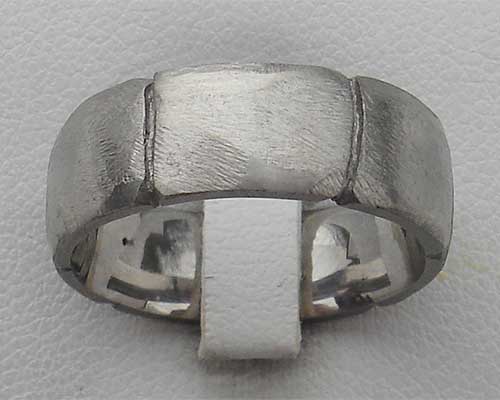 hammered silver ring