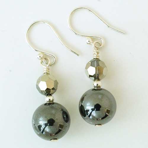Designer crystal drop earrings