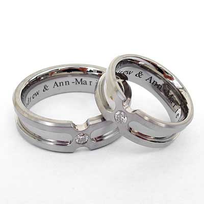 Designer diamond set wedding rings