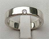 Designer diamond silver wedding ring