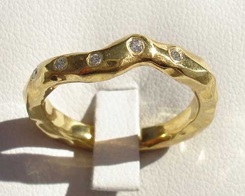 designer gold diamond etermity ring