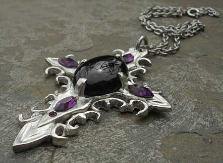 designer gothic cross necklace