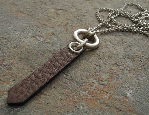 designer leather necklace for men