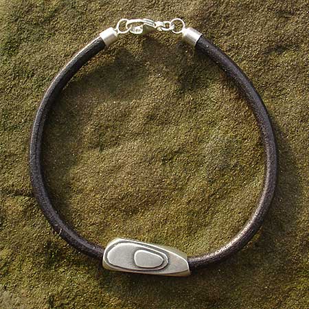 Designer silver mens bracelet