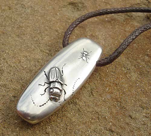 Mens Designer Solid Silver Pendant