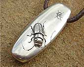 Mens designer solid silver pendant