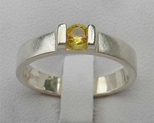Designer sapphire engagement ring