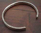 Designer silver cuff bracelet