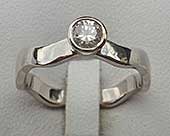 Designer silver engagement ring