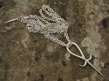designer silver necklace for men