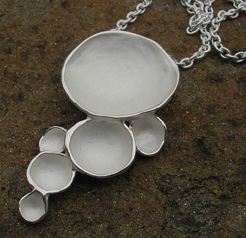 designer silver necklace