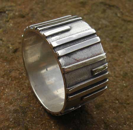 designer silver ring for men