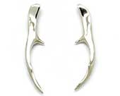 Designer silver stud earrings