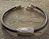 Designer silver mens bracelet