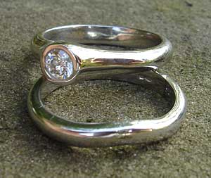 designer wedding ring set