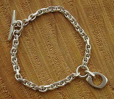 Womens designer silver bracelet
