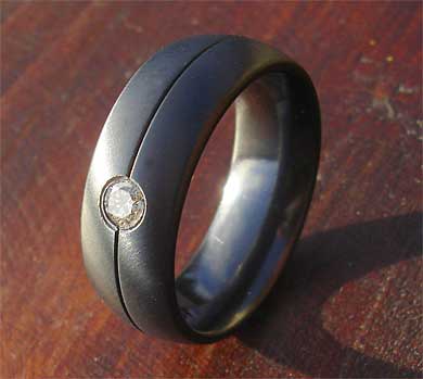 Gothic diamond wedding ring