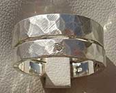 Diamond silver bridal set