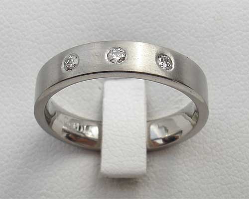 diamond titanium wedding ring