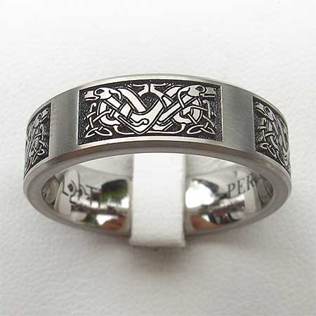 Size U Dog Symbol Designer Celtic Ring