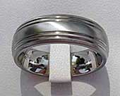 Domed plain wedding ring