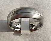 Domed modern plain wedding ring