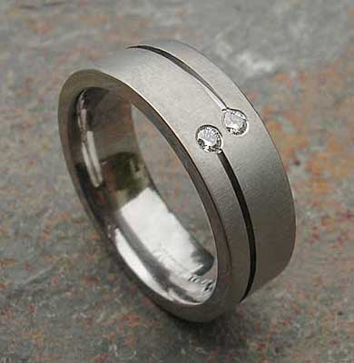 Double diamond wedding ring