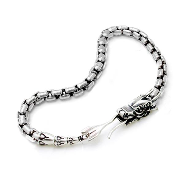 dragon silver chain bracelet