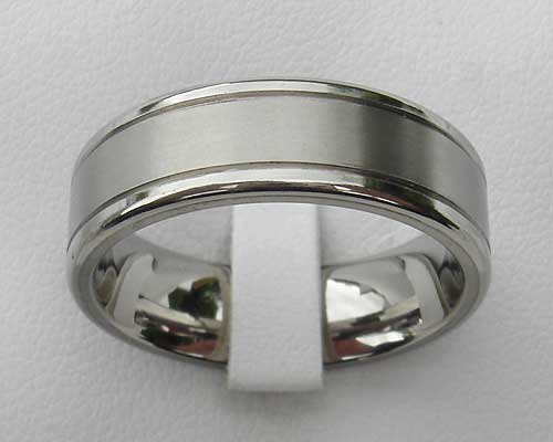 dual finish titanium ring